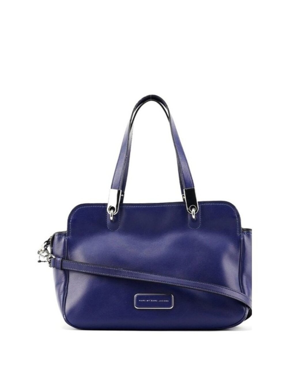 Marc by Marc Jacobs Deep Blue Leather Shoulder Bag Y2K 2 WAY BOWLING BAG RETRO